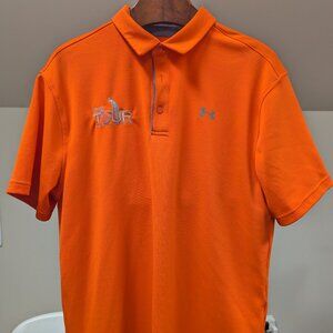 Under Armour Orange Golf Polo Shirt - The Tour - XL